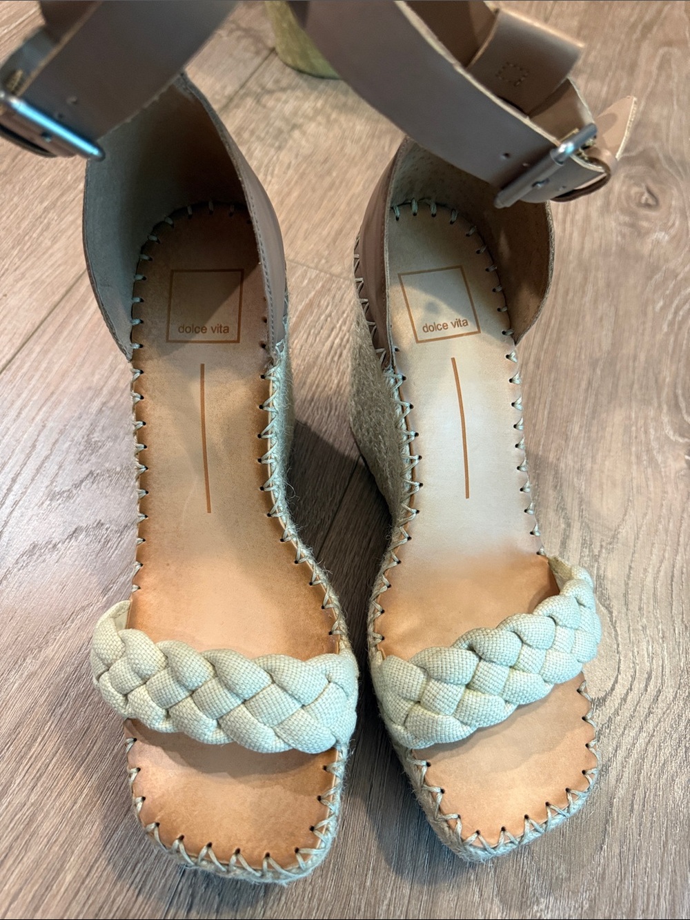 DOLCE VITA NILTON BRAIDED PLATFORM WEDGE ESPADRILLE SANDAL SIZE 9 LIKE NEW - Picture 5 of 8